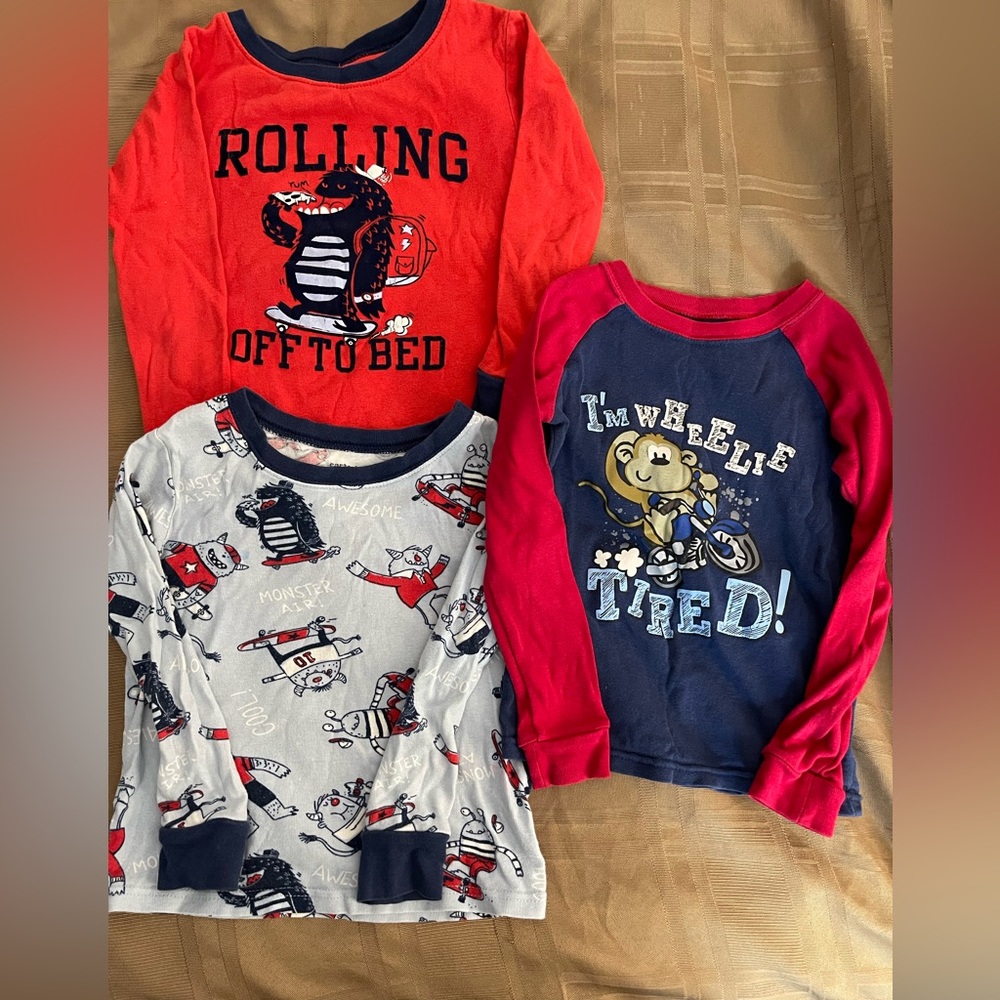 5 PJ t-shirts in size 5T
